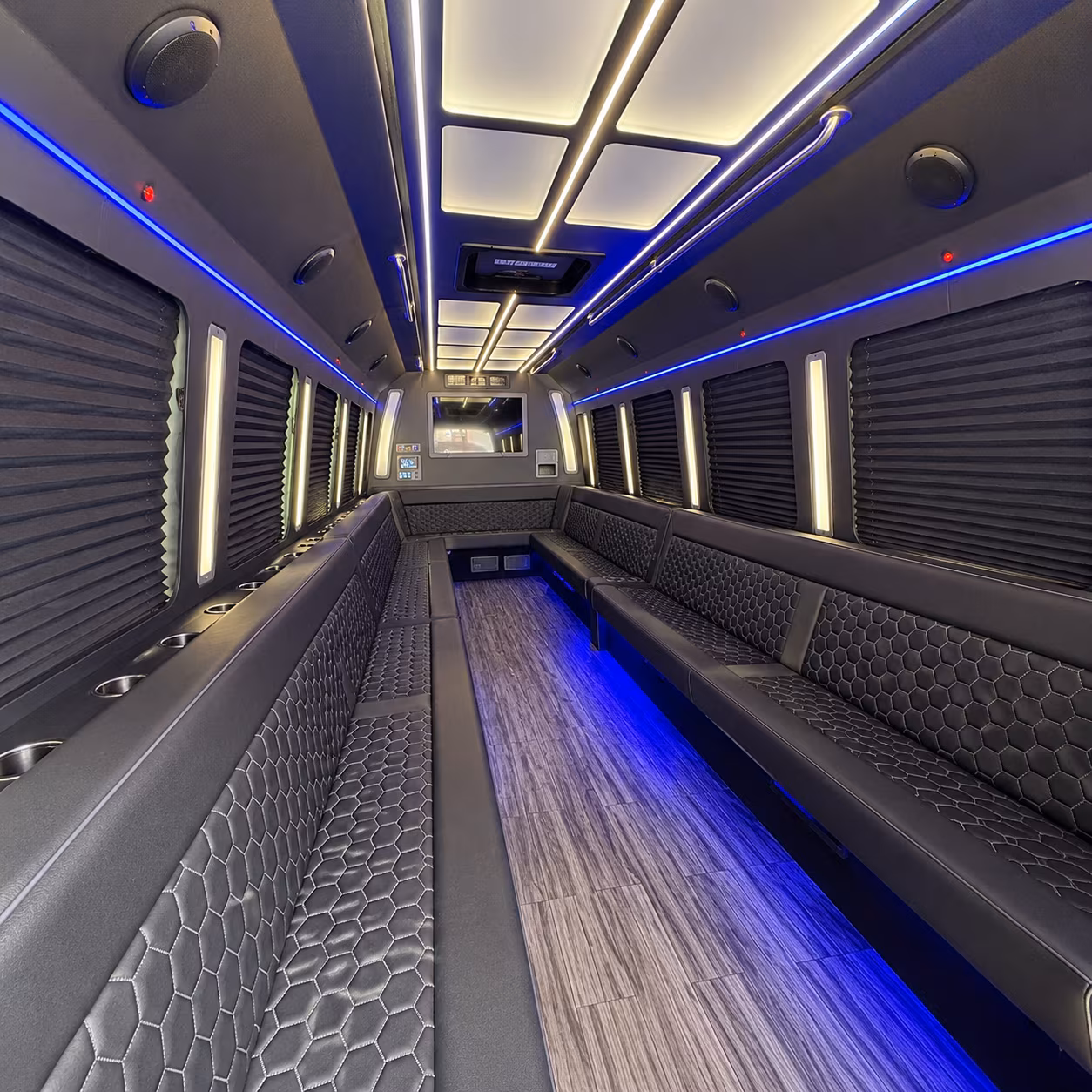 duluth 30 passenger party bus interior